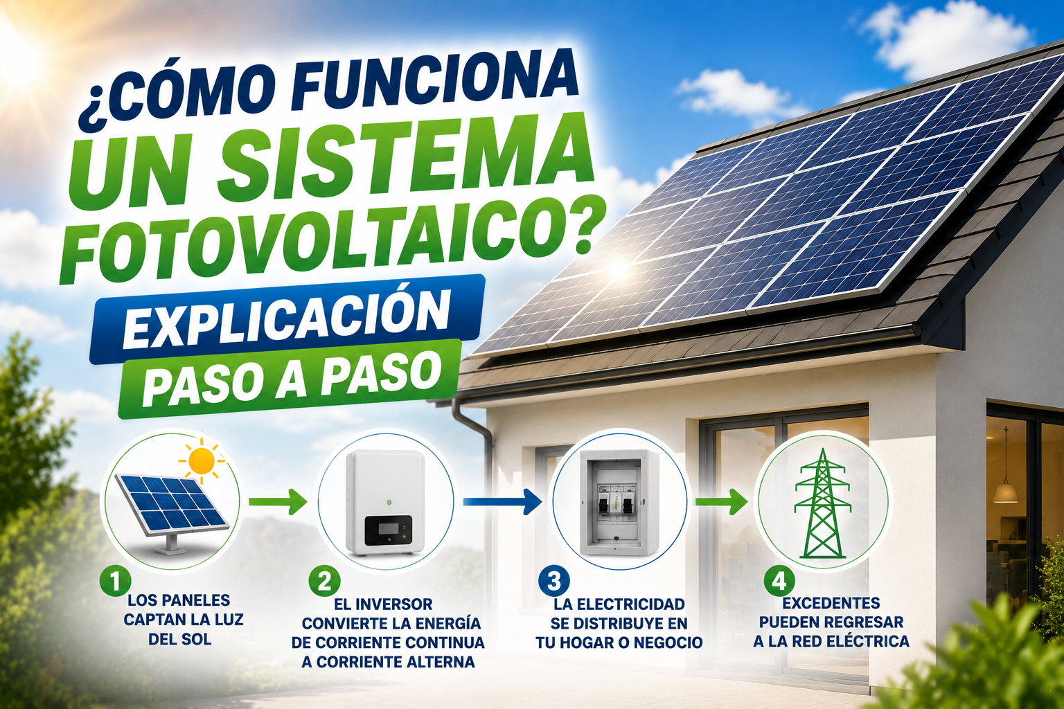 ¿Cómo Funciona un Sistema Fotovoltaico? Explicación Paso a Paso